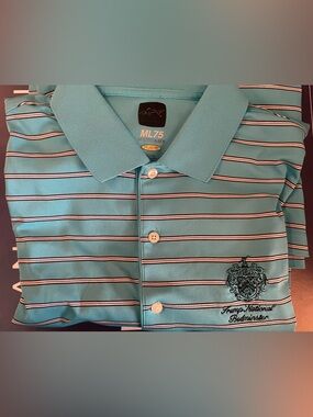 Trump National - Greg Norman striped golf Polo